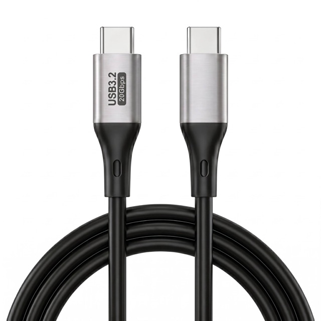 WS-007 — Type-C to Type-C, USB 3.2 high-speed cable, aluminum housing + TPE coating